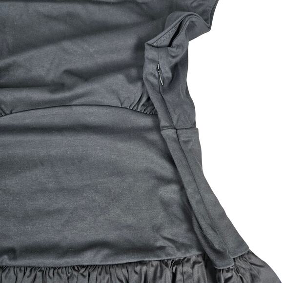 J. Crew Bubble-hem mixy dress Black CI886 L NWT - Picture 6 of 11